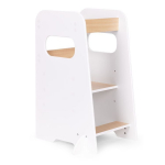 Laste WC aste EcoToys Montessori, puit, pruun v./valge v., 80 cm x 50 cm x 60 cm
