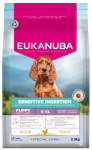 Kuiv koeratoit Eukanuba Puppy Sensitive Digestion, kanaliha/kalkun, 2.3 kg