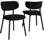 Toolide komplekt Kalune Design Toldy 240CHR4225, matt, must v./pruun v., 45 cm x 45 cm x 85 cm, 2 tk