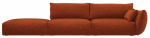 Diivan, vasakpoolne Cosmopolitan Design Matera Eden 10, telliskivi punane v., 110 x 264 cm x 85 cm