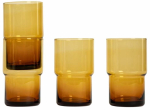 Klaaside komplekt Homla Irma, klaas, 0.45 l, 4 tk, merevaigu-kollane v.