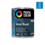 Emailv&auml;rv, korrosioonivastane metallkonstruktsioonidele Pentacolor Anti Rust, pooll&auml;ikiv, 0.9 l, sinine v.