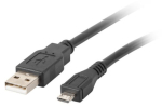 Juhe Lanberg USB-A - microUSB CA-USBM-10CC USB 2.0 A male, Micro USB 2.0 B male, 0.3 m, must v.