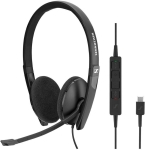 Juhtmega k&otilde;rvaklapid Sennheiser SC 160 USB-C, must v.