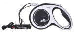 Automaatne jalutusrihm Flexi New Comfort Cord, valge v., M 5m