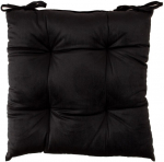 Istmepadi Home4you Velvet P0068289, must, 40 cm x 40 cm