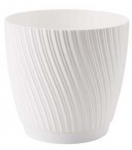 Lillepott Form Plastic Mika 190 10489427, pol&uuml;prop&uuml;leen (pp), &Oslash; 19 cm, valge v.