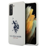 Telefoni &uuml;mbris U.S. Polo Assn. USHCS21MSLHRWH for Samsung Galaxy S21+, Samsung Galaxy S21 Plus, valge