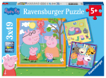 Pusle 3in1 Ravensburger Peppa Pig 10848875, 21 cm x 21 cm, 147 tk, mitmev&auml;rviline