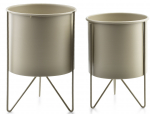 Lillepott Mondex Swen Beige HTOP7389, metall, 18 cm x 18 cm, beež