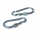 Karabiin Haushalt ZP, 2DD, tsingitud, metall, 6 cm, &Oslash; 0.6 cm, 2 tk