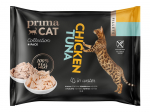 Kassi m&auml;rgtoit Prima Cat, Chicken & Tuna, 0.05 kg x 4 tk