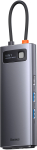 Dock jaam Baseus USB-C - 2 x HDMI/2 x USB 3.2/USB2.0/SD/TF/RJ-45 female WKWG060013 USB-C male, 2 x HDMI/2 x USB 3.2/USB2.0/SD/TF/RJ-45 female, hall v.