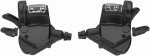 K&auml;iguvahetuse nupp microSHIFT Mezzo TS39-8, alumiinium, must v., 2 tk