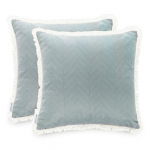 Dekoratiivpadjap&uuml;&uuml;r Restilo Clear, valge/roheline, 45 cm x 45 cm, 2 tk