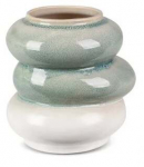 Dekoratiivne vaas Liana, 19 cm, kreemjasvalge/m&uuml;nt (mint) v.