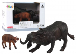 Kujukeste komplekt Lean Toys The Worl Of Animals Buffalo Calf, 2 tk, pruun/must