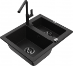 K&ouml;&ouml;givalamu koos kraaniga Mexen Carlos Flora, graniit, 58.2 cm x 47.5 cm x 17.7 cm, must