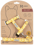 Kassi rakmed koos rihmaga Amiplay BeHappy, 150 cm x 15 mm, kollane/oranž