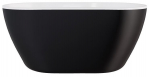 Vann, teisaldatav Besco Navia Black&White Matt, 160 cm x 80 cm x 60 cm, ovaalne, valge/must