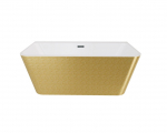 Vann, teisaldatav Besco Varya Glam, 170 cm x 80 cm x 58 cm, nurga-, kuldne/grafiit