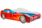 Lastevoodi ADRK Car, punane v., 70 x 140 cm, ilma voodipesukastita, madratsiga