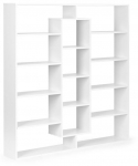 Raamaturiiul ModernHome, valge v., 135.5 cm x 21 cm x 126.5 cm