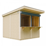 Puidust ostukiosk Timbela M950, 305 cm x 248 cm x 240 cm, pruunikas v.
