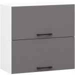 Rippuv k&ouml;&ouml;gikapp Akord Oliwia W60, valge v./hall v., 60 cm x 30 cm x 58 cm