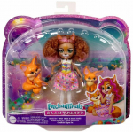 Nukk aksessuaaridega Mattel Enchantimals Glam Party Filigree Fox Family, 15 cm, mitmev&auml;rviline