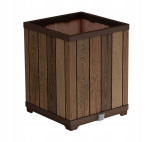 Lillepott Keter Deco Square Tall, plastik, 45.5 cm x 45.5 cm, p&auml;hklipuu v.