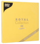Pabersalvr&auml;tikud Pap Star Royal Collection, 40 cm x 40 cm, kollane v., 20 tk