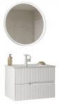 Vannitoa m&ouml;&ouml;bli komplekt Kalune Design Moonnlight 70 v2-382, valge matt v., 51 cm x 71 cm x 51 cm