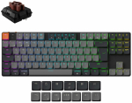 Juhtmevaba m&auml;nguklaviatuur Keychron K1 QMK Version 6 K1X-H3, EN, must v.