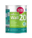 Seinav&auml;rv Vivacolor Green Line Wall 20, valge v., 0.9 l