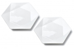 Taldrik serveerimine Mondex Ralph, 24.5 cm x 21 cm x 2 cm, valge