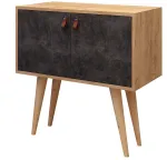 Konsoollaud Kalune Design Dencia, tamm v./tumehall v., 40 cm x 80 cm x 80 cm