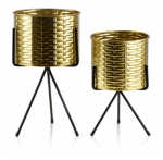 Lillepoti alus Mondex Swen HTOP1109, metall, kuldne v.