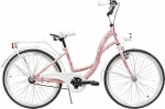 Jalgratas linna- Azimut Julie, 24 ", valge v./roosa v.