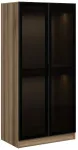 Riidekapp Kalune Design Kale Glass 210, tumehall v., 52 cm x 90 cm x 210 cm