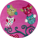 Vaip sise Ayyildiz Kids Owls, eriv&auml;rviline/lilla v., 160 cm x 160 cm
