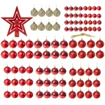 J&otilde;ulupuu m&auml;nguasjade komplekt Springos CA0122, kuldne v./punane v., 6 cm, 6 cm, plastik, 101 tk