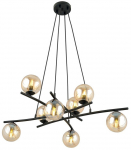 Valgusti rippuv Emibig Essa 8, E14, 8 x 10 W, must v.