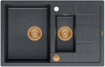 K&ouml;&ouml;givalamu Quadron Morgan 156, graniit, 78 cm x 50 cm x 22 cm, must v./vask v.