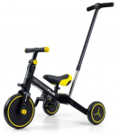 Laste jalgratas, laste Milly Mally Optimus Plus 4in1, must v./kollane v., 8.2"