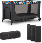 Maneež KinderKraft Joy 2 2in1 129 x 73 cm, must v.