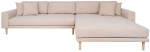 Nurgadiivan House Nordic Lido Lounge, liivakarva pruun v., parem, 290 x 170 cm x 76 cm