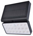 &Otilde;ue seinavalgusti Lutec Tuda Solar PIR, 8.5W, LED, IP44, must v., 11.1 cm x 19.2 cm