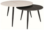 Kohvilaudade komplekt Kora B, marmor v., 80 cm x 80 cm x 45 cm, 2 tk
