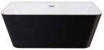 Vann, teisaldatav Besco Varya Black&White Matt, 170 cm x 80 cm x 58 cm, ristk&uuml;lik, valge/must